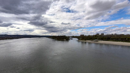 banks of Danube river in Novi Sad