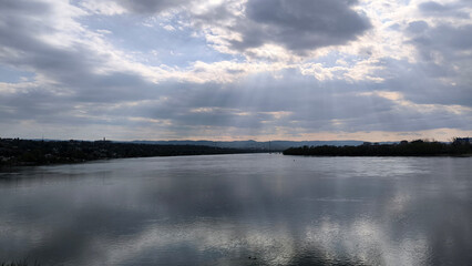 banks of Danube river in Novi Sad