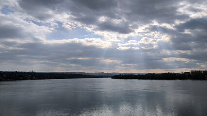banks of Danube river in Novi Sad