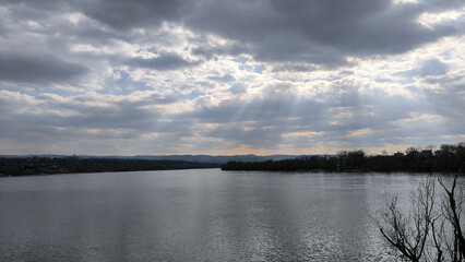 banks of Danube river in Novi Sad