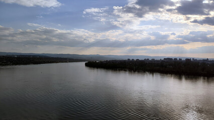 banks of Danube river in Novi Sad