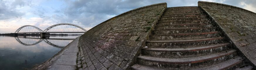 banks of Danube river in Novi Sad