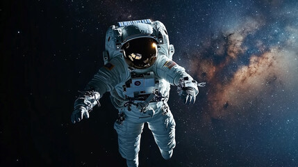 Astronaut Standing on a Distant Planet