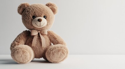 Obraz premium Adorable Plush Teddy Bear with a Gentle Smile