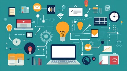 Distance learning platforms offering personalized online education with adaptive learning tools and analytics