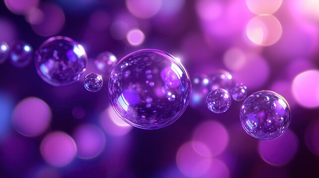 Transparent purple bubble background