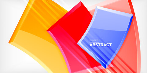 Vector abstract color geometric shapes. Illustration For Wallpaper, Banner, Background, Card, Book Illustration, landing page