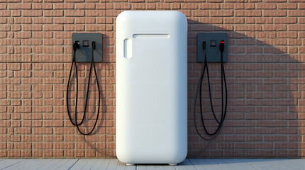 white modern power supply for electric cars