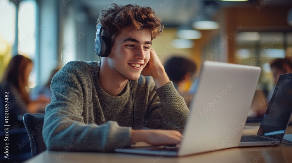 Poster online education courses featuring video lectures, interactive assignments, and peer-to-peer learnin