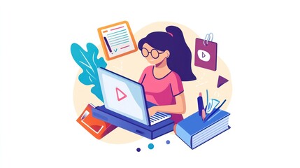 Self-paced online learning platforms with built-in assessments, peer feedback, and course completion tracking