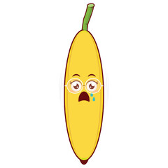 banana scared face cartoon cute