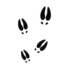 deer vector footprint icon