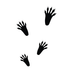 hedgehog vector footprint icon