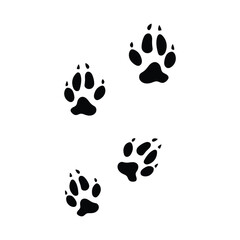 Fototapeta premium wolf vector footprint icon