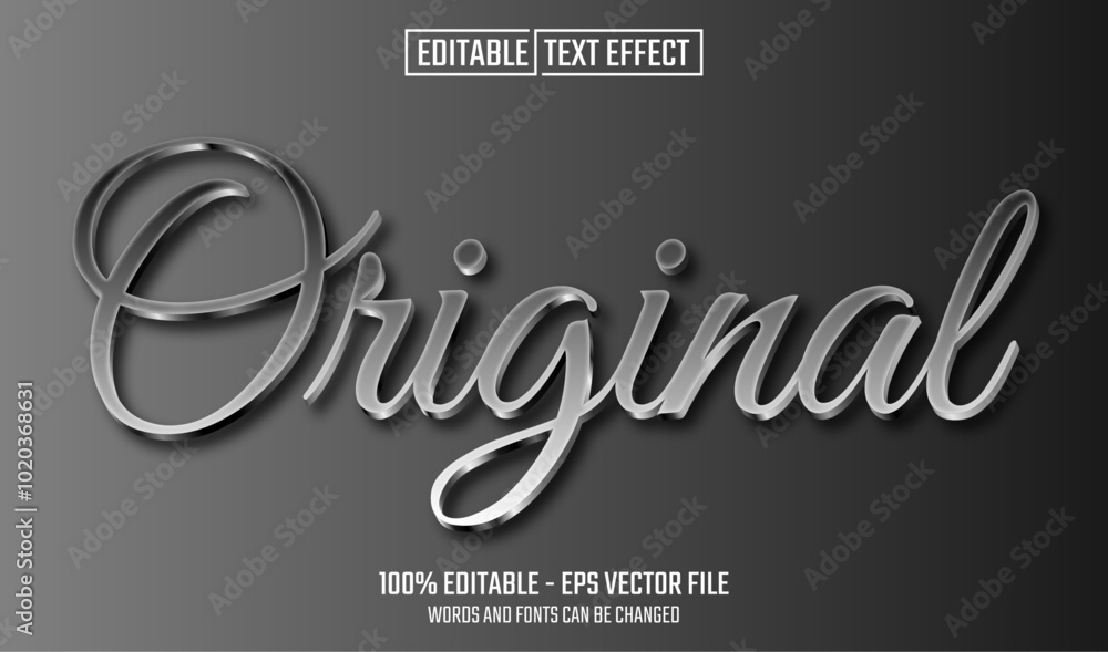 Canvas Prints original editable text effect
