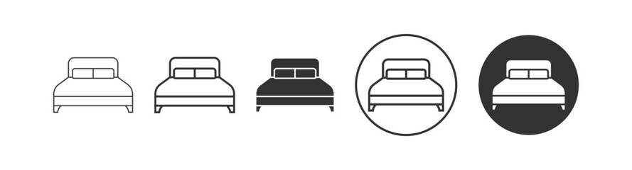 bed flat vector icons