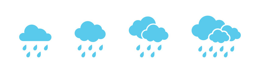 rain cloud vector blue vector design illustration