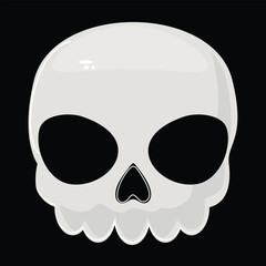 White skull, highlighting the top section