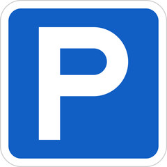 Parking lot, road signs, set, vector icon. Parking signs vector illustration.