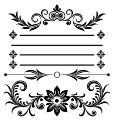 Decorative Elements Border and Decorative Lines Dividers 