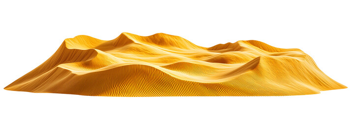 Abstract Desert Landscape Sand Dunes Golden Texture 3D Rendering