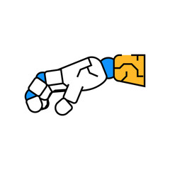 grip robot hand gesture line icon vector. grip robot hand gesture sign. isolated symbol illustration