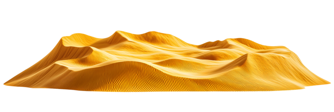 Abstract Desert Landscape Sand Dunes Golden Texture 3D Rendering