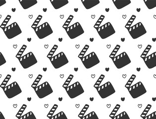 movie board seamless pattern vector design illustration