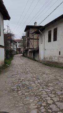 The old and historical traditional village of Y&ouml;r&uuml;k in Safranbolu, T&uuml;rkiye