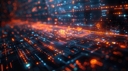 Obraz premium Line chart, simple background, , clear, highest resolution, CG, highest image quality, high-tech, 3D render, unreal engine, hard surface