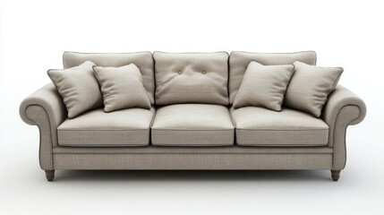 Fototapeta premium Sofa Concept with White Background (Stock Photo Prompts).