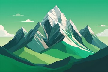 Fototapeta premium Nature and mountain landscape background. World Mountain Day Design Template Illustration in Flat Style Design