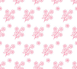 flower outline pattern pink 