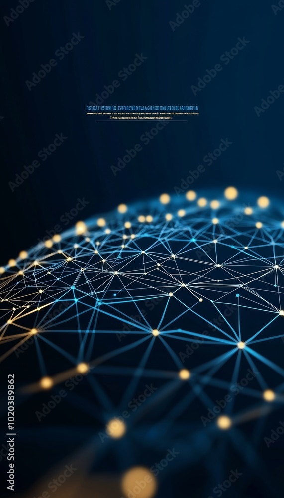 Poster abstract global network of connections. digital technology and data communication background.