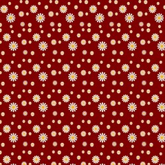Seamless white daisy pattern featuring delicate blooms with bright yellow centers, set against a soft, neutral background. Ideal for textiles, stationery, or spring-themed designs, evoking a fresh, na