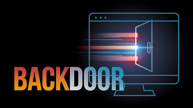 Illustration of the word backdoor