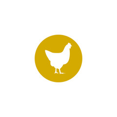 Chicken icon isolated on transparent background