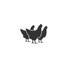 Chicken icon isolated on transparent background