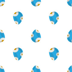 Illustration on theme seamless celebration holiday Easter with hunt colorful bright eggs