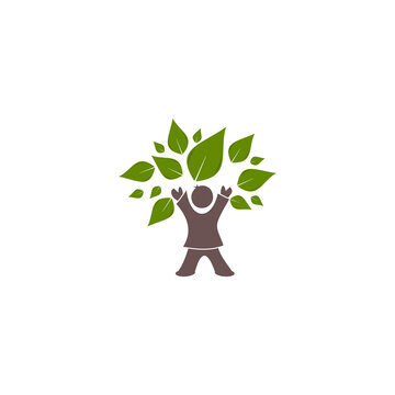 Child tree icon isolated on transparent background