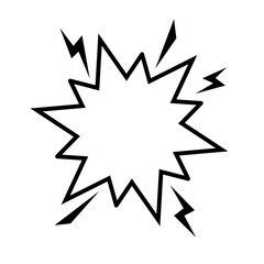 Explosion cartoon effect element isolated on transparent background 