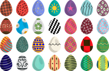 Illustration on theme celebration holiday Easter with hunt colorful bright eggs