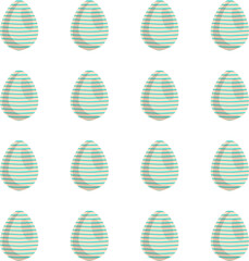 Illustration on theme seamless celebration holiday Easter with hunt colorful bright eggs