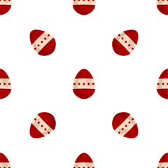 Illustration on theme seamless celebration holiday Easter with hunt colorful bright eggs