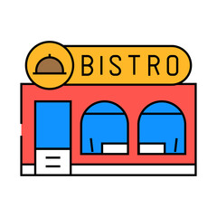 bistro street cafe line icon vector. bistro street cafe sign. isolated symbol illustration