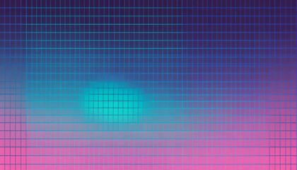 Obraz premium vaporwave grids Retro Style landscape with grid background
