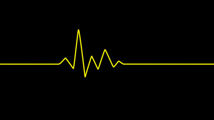 Heartbeat line. Heart rate pulse rhythm line illustration.