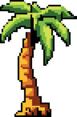 Fototapeta premium Pixel art coconut tree