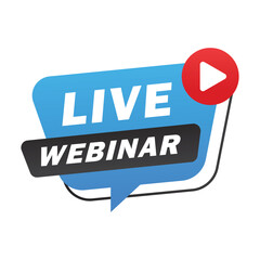 live webinar banner vector design illustration