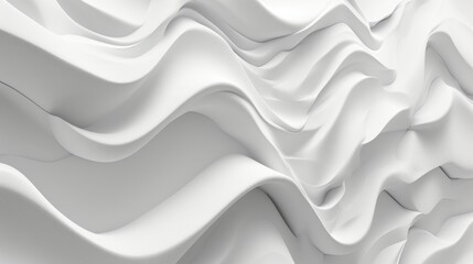 Fototapeta premium Stunning 3D rendering of a white wave on a white background